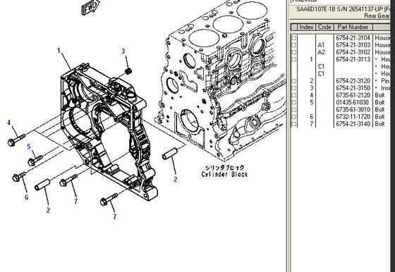 6754-21-1310 6754-21-1017 s6d107 qsb6.7 zestaw bloków cylindrowych dla KOMATSU CUMMINS pc200-8 R225-9China Nowa wysoka jakość